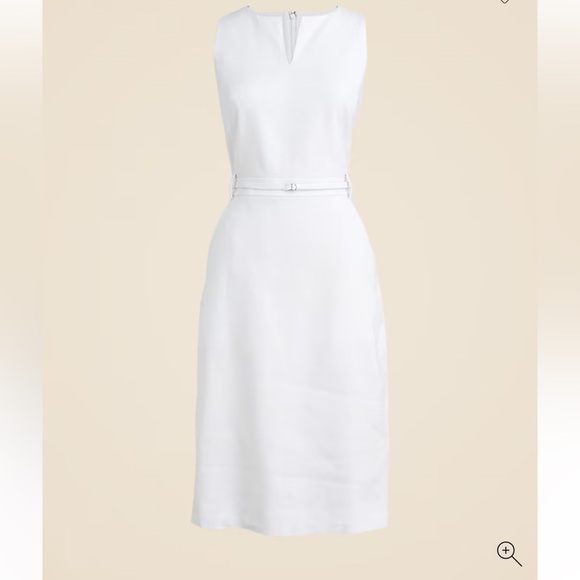 NWT! J.Crew Tall Executive dress in stretch linen blend. Size 8 Tall. $228 - Picture 1 of 10